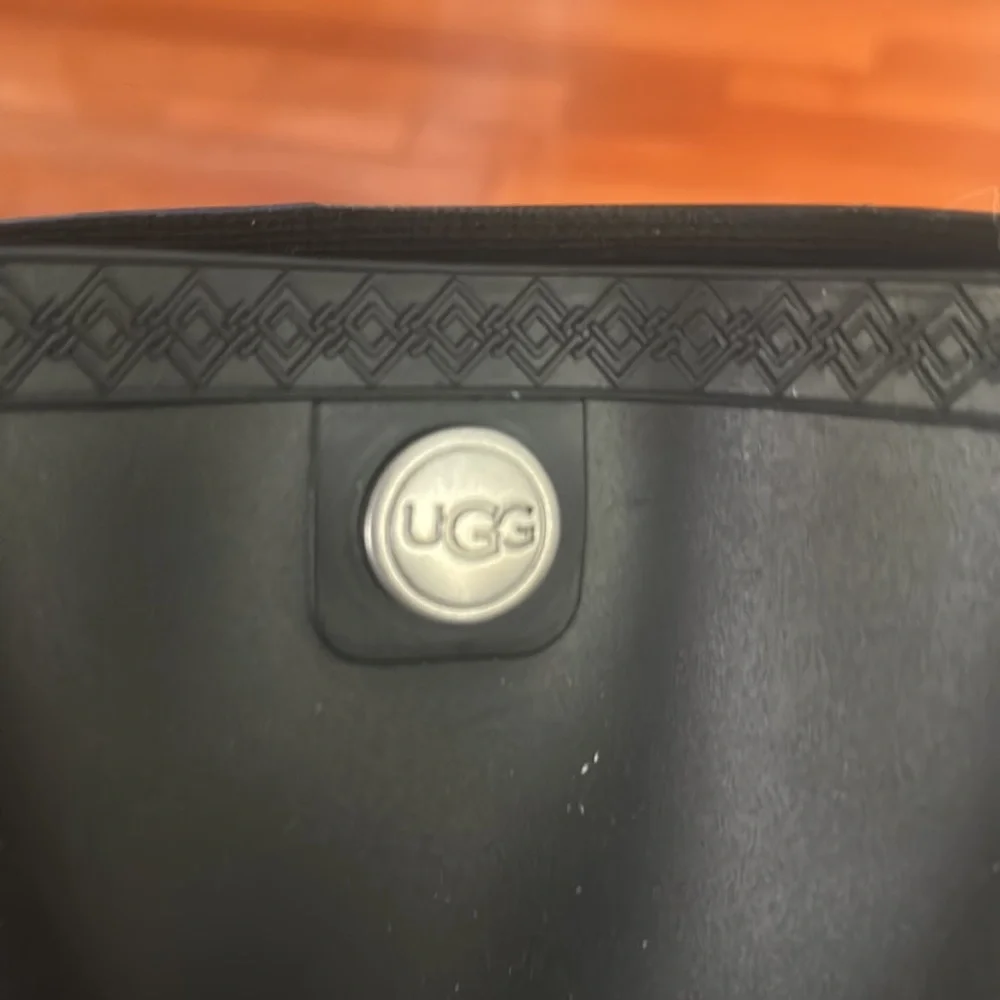 Ugg black rain boots size 10